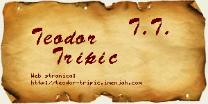 Teodor Tripić vizit kartica